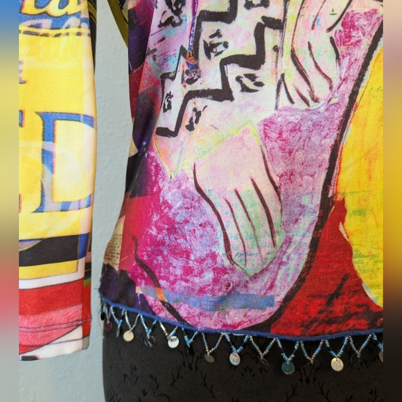 Amour Love Y2K Beaded Euro Style Blouse - Picture 8 of 13